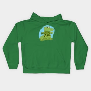 Procrastinator Gator Kids Hoodie